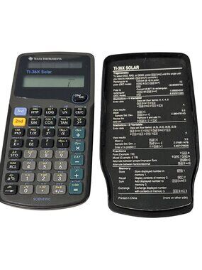 Texas Instruments TI-36X Solar Scientific Calculator With Cover Black Pre-Owned